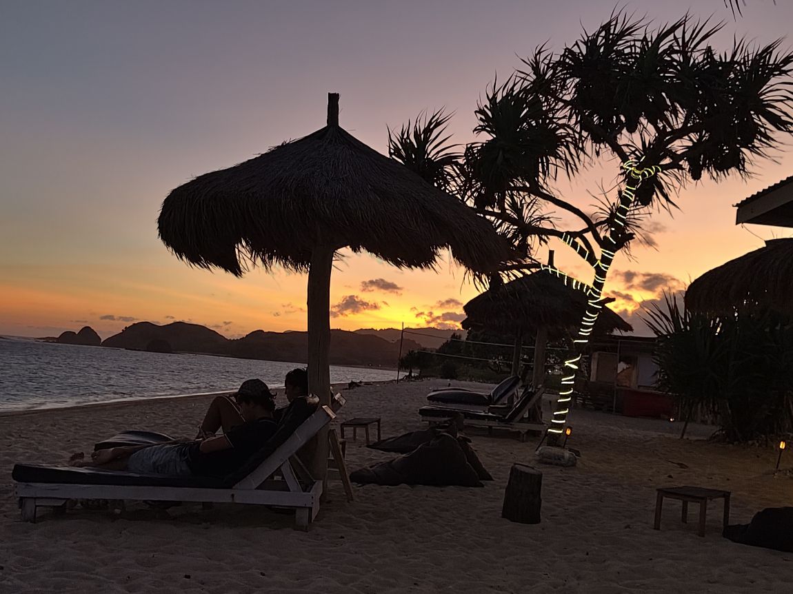 a couple together at sunset